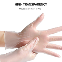 Wholesale Factory in Stock Non-Medical Hand Cleaning Ce Discount Price Transparent Protective Powder Free Disposable Examination PVC Gloves High Quality - 副本