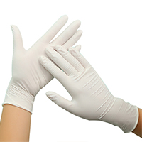 Aucune poudre jetable Malaisie gants de latex de nitrile de robe non stériles