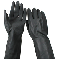ゴム化学実験室の酸とアルカリに強い家庭用保護労働保護作業用手袋