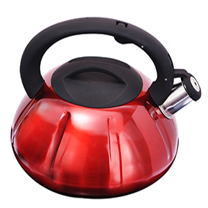 Tea kettle, 3L four Stainless Steel Tea top for stovetop with Anti - hot handle, Food grade Material Red