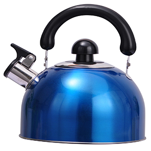 Cabilock Stainless Steel Whistling Tea kettle tea pot stovetop anti - hot Handle and Loud whistle 2L blue