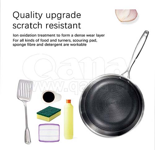 Honeycomb suspension non-stick frying pan