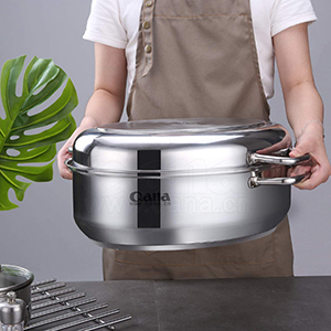 17 inch Roasting Pan with Lid and Rack、1