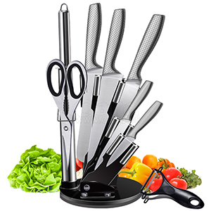 9pcs sleeve knives with hollow handles