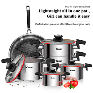 Silicone Handle Steel Light Straight pot