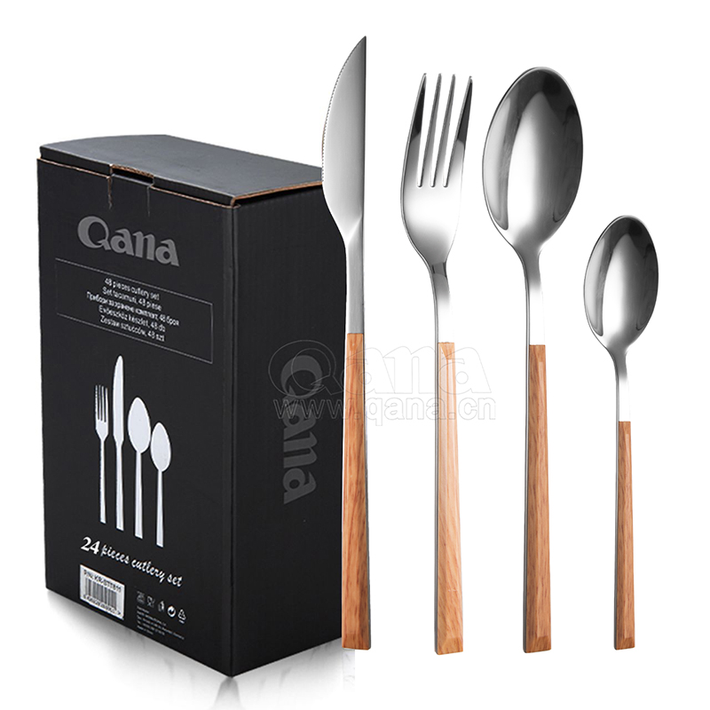 24Plastic wood-grain colored tableware